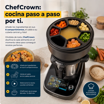 Mambo Cooking Victory – Robot de Cocina Multifunción con Dispensador Inteligente, 45 Funciones y Jarra Victory 4,5L