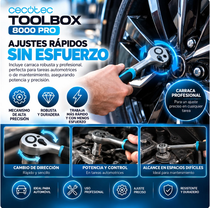 Toolbox 8000 Pro – Tu Taller Completo en un Maletín
